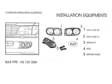 Toyota Land Cruiser 100 фары противотуманные двойные в корпусе, комплект 2 шт.