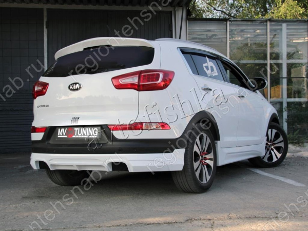 Kia Sportage 3 (10 – 16) накладка заднего бампера JSW Style