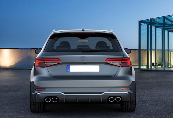 Диффузор S3 для Audi A3 хэтчбек штатная версия 2017-2020