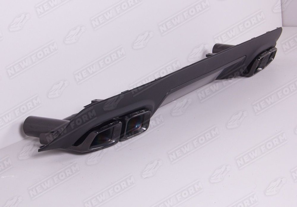 Mercedes-Benz S-Klasse W221 2005 - 2009 Диффузор с черными насадками 6.3 AMG