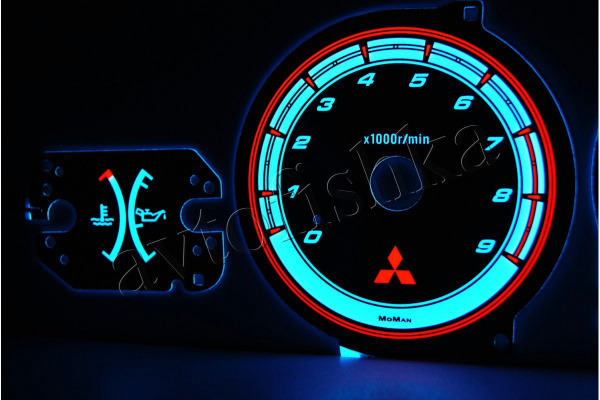 Mitsubishi Eclipse 2G светодиодные шкалы (циферблаты) на панель приборов - дизайн 3