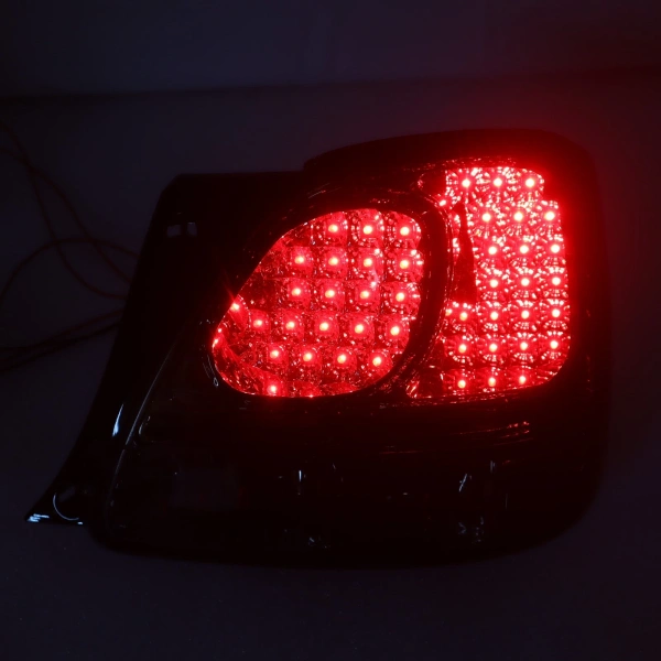 Lexus GS300, GS430 (97-04) фонари задние черные, дизайн под светодиоды, комплект лев.+прав.