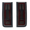 Hummer H2 (02-08) фонари (стопы) задние светодиодные тонированные с катафотами в бампер дизайн GMC Hummer EV 2022
