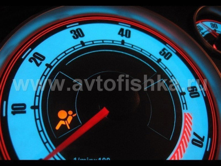 Audi A6, C5 (97-04) светящиеся шкалы приборов - накладки на циферблаты панели приборов, дизайн № 2
