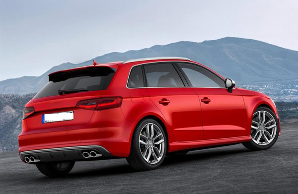 Задний диффузор S3 для Audi A3 хэтчбек 2013-2016