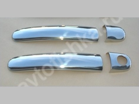 Volkswagen Polo (2010-) накладки на ручки дверей из нержавеющей стали, 2 шт.