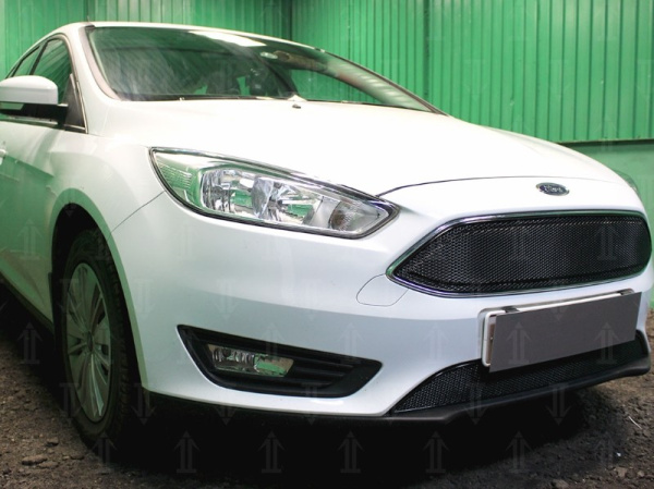 Ford Focus (14–) Защита радиатора Premium, чёрная, низ