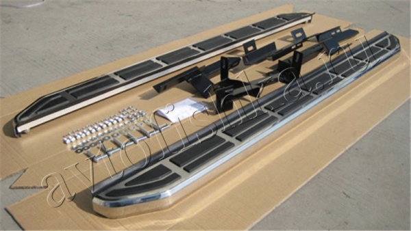 Land Rover Discovery 3, 4 (04-11) пороги боковые из алюминиевого профиля