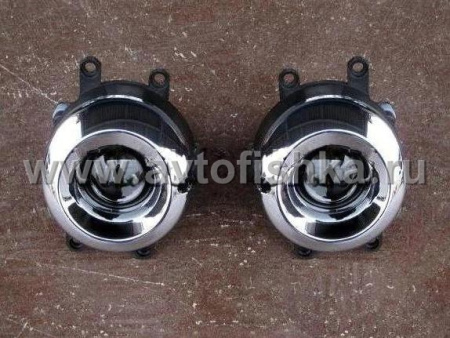 Toyota Land Cruiser Prado 150 (10-) фары противотуманные линзовые хромированные, комплект 2 шт.