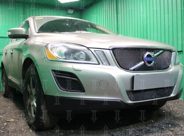 Volvo XC60 (08–13) Защита радиатора Optimal, чёрная, низ