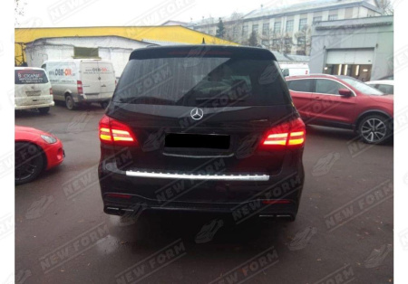 Mercedes-Benz GLS-Klasse X166 2015 - 2019 Диффузор заднего бампера 6.3 AMG черный