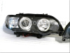 BMW X5 (1998-2003) фары передние линзовые черные, со светящимися ободками, комплект 2 шт.