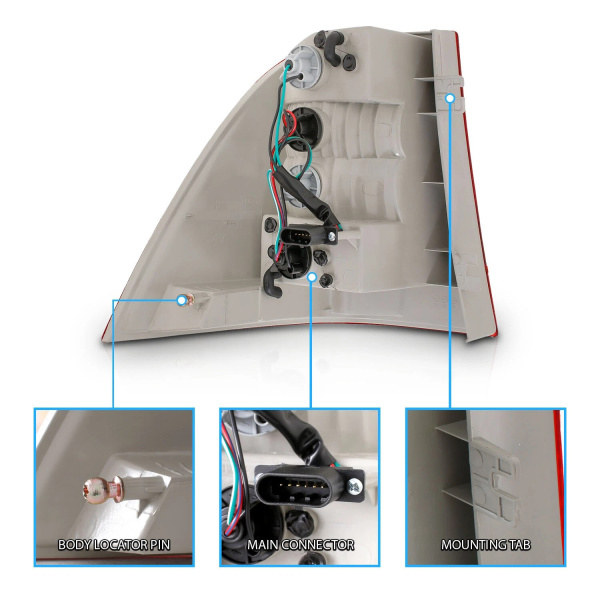 Mercedes-Benz ML55 AMG W163 (1998-2005) задние фонари (стопы) красно-белые