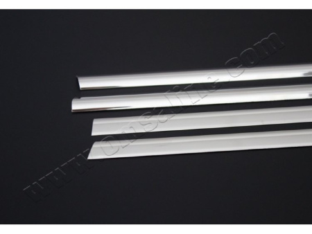 Toyota Land Cruiser Prado 150 (10-) молдинги нижней кромки окон из полированной нержавеющей стали, комплект 6 шт.
