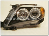 Toyota Corolla (2006-2010) фары передние линзовые черные, со светящимися ободками, комплект 2 шт.