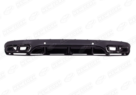 Mercedes-Benz C-Klasse W205 Coupe 2014 - 2018 Диффузор заднего бампера 6.3 Edition с черными насадками