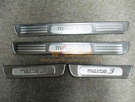 Mazda 3 седан (03-) накладки дверных порогов из нержавеющей стали, комплект 4 шт.