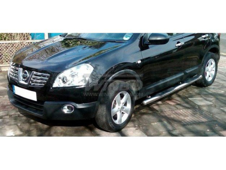 Nissan Qashqai (06-) окантовки противотуманных фар переднего бампера, комплект 2 шт.