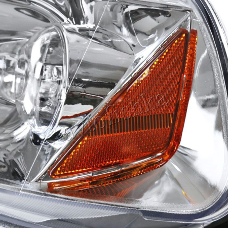 Honda Civic, Ferio EK (96-98) фары передние хромированные, со светящимися ободками с белыми рефлекторами, линзовые