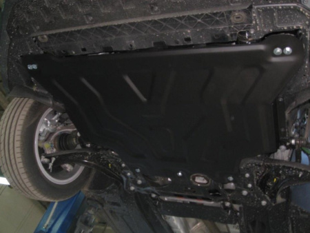 Volkswagen; Skoda Golf; Octavia (13–) Защита картера двигателя и кпп, Octavia (A7) /Golf VII V-1,4TSI, 1,6TSI,1,8TSI штамп. (Сталь 2 мм)