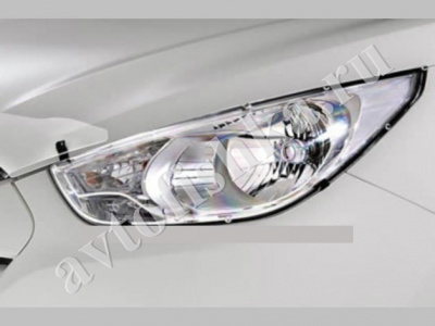 Защита передних фар прозрачная Hyundai IX 35 2010-