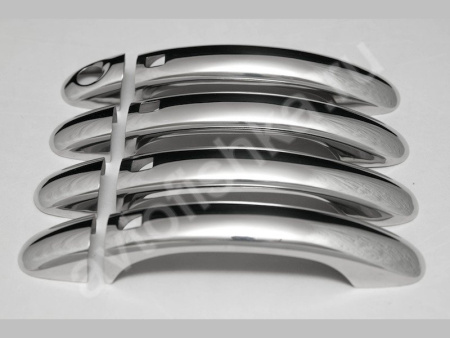 Audi Q7 (2006 - 2011) накладки на ручки дверей с чипом из нержавеющей стали, 4 шт.