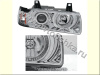 BMW 3 E36 купе фары передние хромированные, со светящимися ободками, комплект 2 шт.