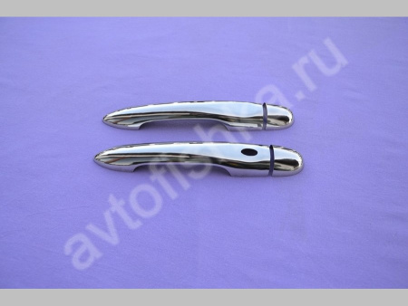 Renault Fluence (2010-) накладки на ручки дверей с чипом из нержавеющей стали, 4 шт.