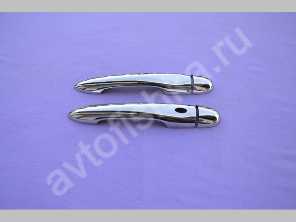 Renault Fluence (2010-) накладки на ручки дверей с чипом из нержавеющей стали, 4 шт.