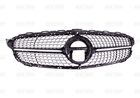 Mercedes-Benz C-Klasse W205 рестайлинг 2018 - 2021 Решетка радиатора Diamond Sport черная под камеру