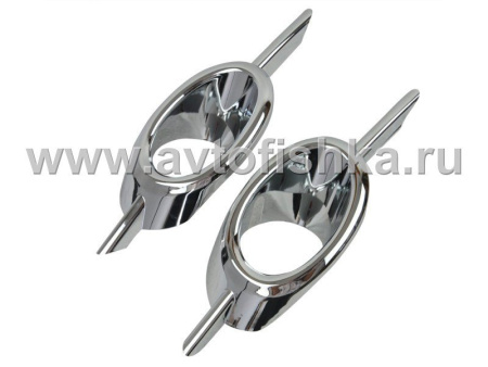 Chevrolet Cruze (08-) хромированные накладки на противотуманные фары с планкой, комплект 2 шт.