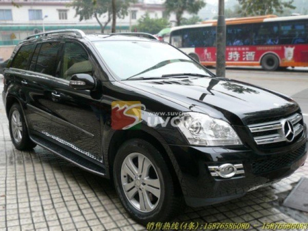 Mercedes GL X164 (09-) накладки на боковые пороги, подножки, из полированной нержавеющей стали, AMG, комплект 2 шт.