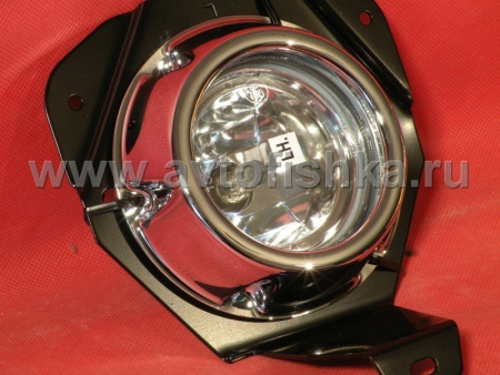 Mitsubishi L200 Triton (05-) фары передние противотуманные с хромированными ободками, полный установочный комплект.