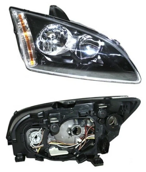 Ford Focus 2 (04-08) фары передние черные, штатные