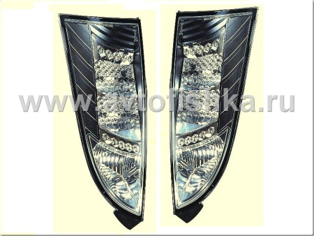 Ford Focus 1 (98-05) 5 дв. хэтчбек задние фонари светодиодные черные, комплект 2 шт.