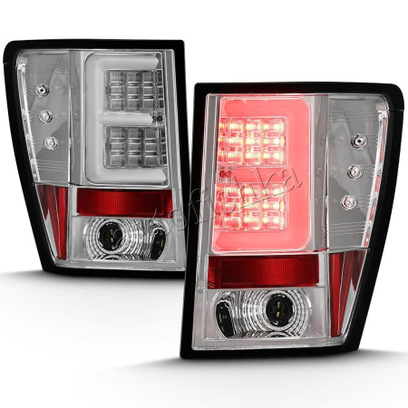 Jeep Grand Cherokee (04-) фонари задние светодиодные хромированные TUB дизайн