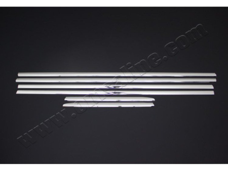 Toyota Land Cruiser Prado 150 (10-) молдинги нижней кромки окон из полированной нержавеющей стали, комплект 6 шт.