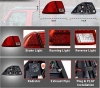 Honda Civic 2001-2005 седан фонари задние светодиодные красно-хромированные