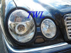 Mercedes E W210 (95-99) фары передние линзованные хромированные, вакуум корректор, комплект 2 шт.