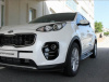 Kia Sportage (16–) Пороги OEM стиль, вставка с логотипом Sportage