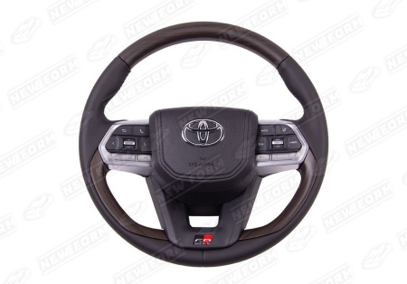 Toyota Land Cruiser LC 200 (1 рестайлинг) 2012 - 2015 Руль GR коричневое дерево