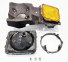 Hummer H3 (05-) фары линзовые хром (диодные) с конструктивами для установки