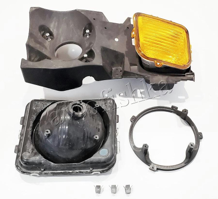 Hummer H3 (05-) фары линзовые хром (диодные) с конструктивами для установки