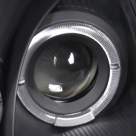 Mitsubishi Eclipse 2000-2005 фары линзовые черные с ангельскими глазками