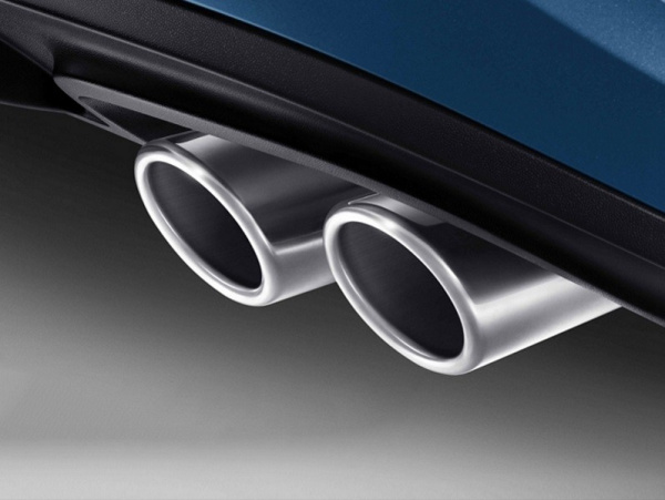 Volkswagen Tiguan (17–) Насадка на выхлопную трубу, нерж. сталь, 2 части