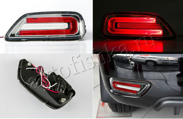 Nissan Patrol Y62 (10-18) фонари заднего бампера дизайн Patrol 2014 года, в комплекте 2 шт.