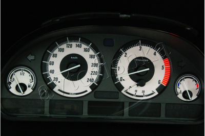 BMW X5 (99-06) светодиодные шкалы (циферблаты) на панель приборов - дизайн 3