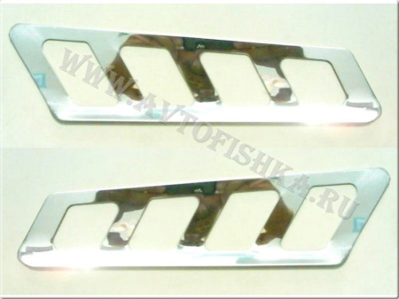 Mercedes G-class W463 (90-02) накладки на боковые дефлекторы капота хромированные, комплект 2 шт.