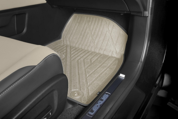 Коврики KVEST 3D в салон LEXUS RX, 2015->, 4 шт. (полистар, бежевый, серый)