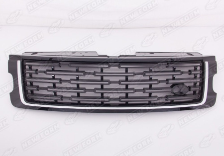 Land Rover Range Rover 4 поколение (рестайлинг) 2017 - 2022 Решетка радиатора дизайн 2023 года черная с серебром